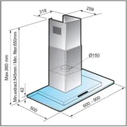 Вытяжка Samsung CONDOR Hood HDC9D90UG/EUR