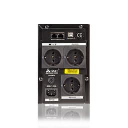 Источник бесперебойного питания UPS SVC V-1500-F, 1500VA(900W), 12V/9Ah, AVR стабилизатор: 165-275V, 3 вых: 2 системных+1 для принтера (Bypass), Black, USB (технология Smart), LED светодиодная подсветка