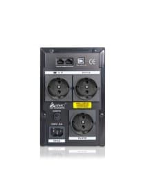 Источник бесперебойного питания UPS SVC V-1200-F-LCD, 1200VA(720W), 12V/7.5Ah, AVR стабилизатор: 165-275ВА, 3 вых: 2 системных+1 для принтера (Bypass), Black, USB (технология Smart), LCD display