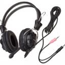 Наушники с микрофоном A4Tech HS-7P, Black, 20-20000Ghz, 97dB, 2 x mini jack 3.5 mm, 40mm, 2.5m, Mic (крепление микрофона подвижное)