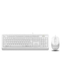 Комплект клавиатура и мышь A4Tech Fstyler F1010, Оптическая Мышь, USB, 1600DPI, Длина кабеля 1,5 метра, Анг/Рус, Синий