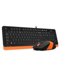 Комплект клавиатура и мышь A4Tech Fstyler F1010, Оптическая Мышь, USB, 1600DPI, Длина кабеля 1,5 метра, Анг/Рус, Orange