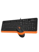 Комплект клавиатура и мышь A4Tech Fstyler F1010, Оптическая Мышь, USB, 1600DPI, Длина кабеля 1,5 метра, Анг/Рус, Orange