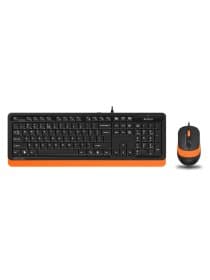 Комплект клавиатура и мышь A4Tech Fstyler F1010, Оптическая Мышь, USB, 1600DPI, Длина кабеля 1,5 метра, Анг/Рус, Orange