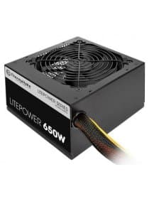 Блок питания 650W Thermaltake, Litepower LT, 650W, ATX, APFC, 20+4pin, 4+4pin, 6xPATA, 5xSATA, 2xPCI-E 6+2-pin, 1xFDD, 1x120 мм, Кабель питания, Чёрный [PS-LTP-0650NPCNEU-2]