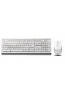 Комплект клавиатура и мышь A4Tech Fstyler F1010, Оптическая Мышь, USB, 1600DPI, Длина кабеля 1,5 метра, Анг/Рус, White