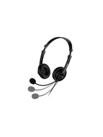 Наушники с микрофоном Genius HS-230U, Дуговые, USB, 100Hz-10kHz, 110dB/-45dB, длина кабеля 2 м, Чёрный