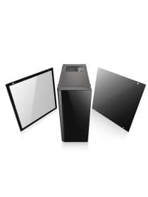 Корпус Thermaltake View 21 TG, CA-1I3-00M1WN-00, ATX/Micro ATX/Mini-ITX, USB 2*3.0, Куллер1*120 мм (з/п), Высота CPU куллера до 160 мм, VGA до 410 мм, 2*3.5"/2*2.5", 471*224*492, Без Б/П, Чёрный