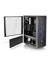 Корпус Thermaltake Core X71 TG, CA-1F8-00M1WN-02, ATX/Micro-ATX/Mini-ITX, USB 3.0x2+2.0x2, HDAudiox1, Куллер 3*140мм LEDBlue, Высота CPU куллера до 180мм, VGA до 420мм, 511*250*677мм, Без Б/П, Чёрный