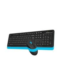 Комплект беспроводная клавиатура и мышь A4Tech Fstyler FG1010 (FG10+FGK10), мембранная, 104btns, 2000dpi, 4btns, USB, синий