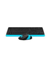 Комплект беспроводная клавиатура и мышь A4Tech Fstyler FG1010 (FG10+FGK10), мембранная, 104btns, 2000dpi, 4btns, USB, синий