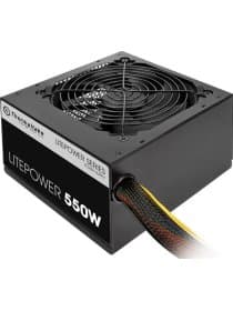 Блок питания 550W Thermaltake, Litepower LT, 550W, ATX, APFC, 20+4pin, 4+4pin, 4*PATA, 5*SATA, 2*PCI-E 6+2-pin, 1*FDD, 1x120 мм, Кабель питания, Чёрный [PS-LTP-0550NPCNEU-2]