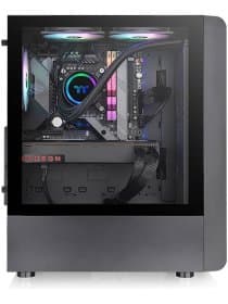Корпус Thermaltake S200 TG ARGB/Black/Win/SPCC/Tempered Glass*1/120mm ARGB Lite Fan*3/Brown BoxCA-1X2-00M1WN-00