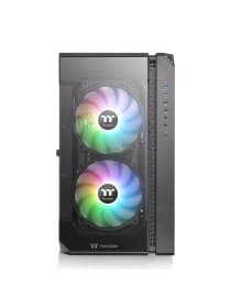 Корпус Thermaltake View 51 TG CA-1Q6-00M1WN-00 Micro ATX/Mini ITX USB2x3.0+2.0x2+1xTypeC, HD-Audio, Куллер 1х120мм+ 2х200мм ARGB, Высота CPU куллера до 175мм, VGA до 300мм, 550x315x525m, Без Б/П, Чер