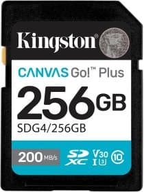 Карта памяти Secure Digital Card Kingston 256GB Canvas Go! Plus Class 10, UHS-I, U3, V30 [SDG4/256GB]