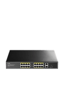 Сетевой коммутатор CUDY FS1018PS1 16x10/100Mbps PoE,2x1000Mbpc, 1.25G SFP Slots, PoE budget, VLAN/Default/Extend DIP SwitcH, 802.3i/u/ab/z/x/af/at, 30W