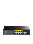 Сетевой коммутатор CUDY GS1010P10x1000Mbpc,PoE budget, VLAN/Default/Extend DIP SwitcH, 802.3i/u/ab/x/af/at, 30W