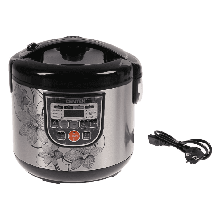 Мультиварка Centek CT-1498 Ceramic (чёрный/сталь)