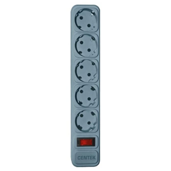Сетевой фильтр Centek СТ-8900-5-4,5 Gray (серый) 5 розеток, 4,5 м,