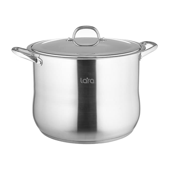 Кастрюля с крышкой LARA 13,6л. LR02-44 нерж.