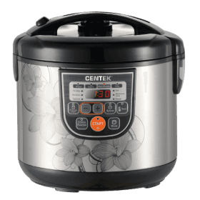 Мультиварка Centek CT-1498 Ceramic (чёрный/сталь)