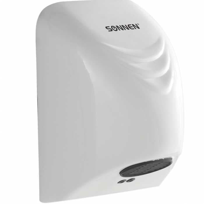 Сушилка для рук SONNEN HD-988, 850 Вт, пластиковый корпус, белая, 604189