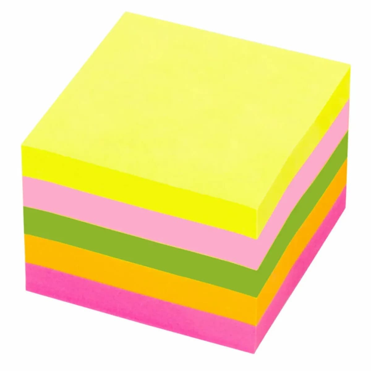 Блок самоклеящийся STAFF PROFIT, неоновый, 51*51 мм, 400 листов, 5 цветов, 129349