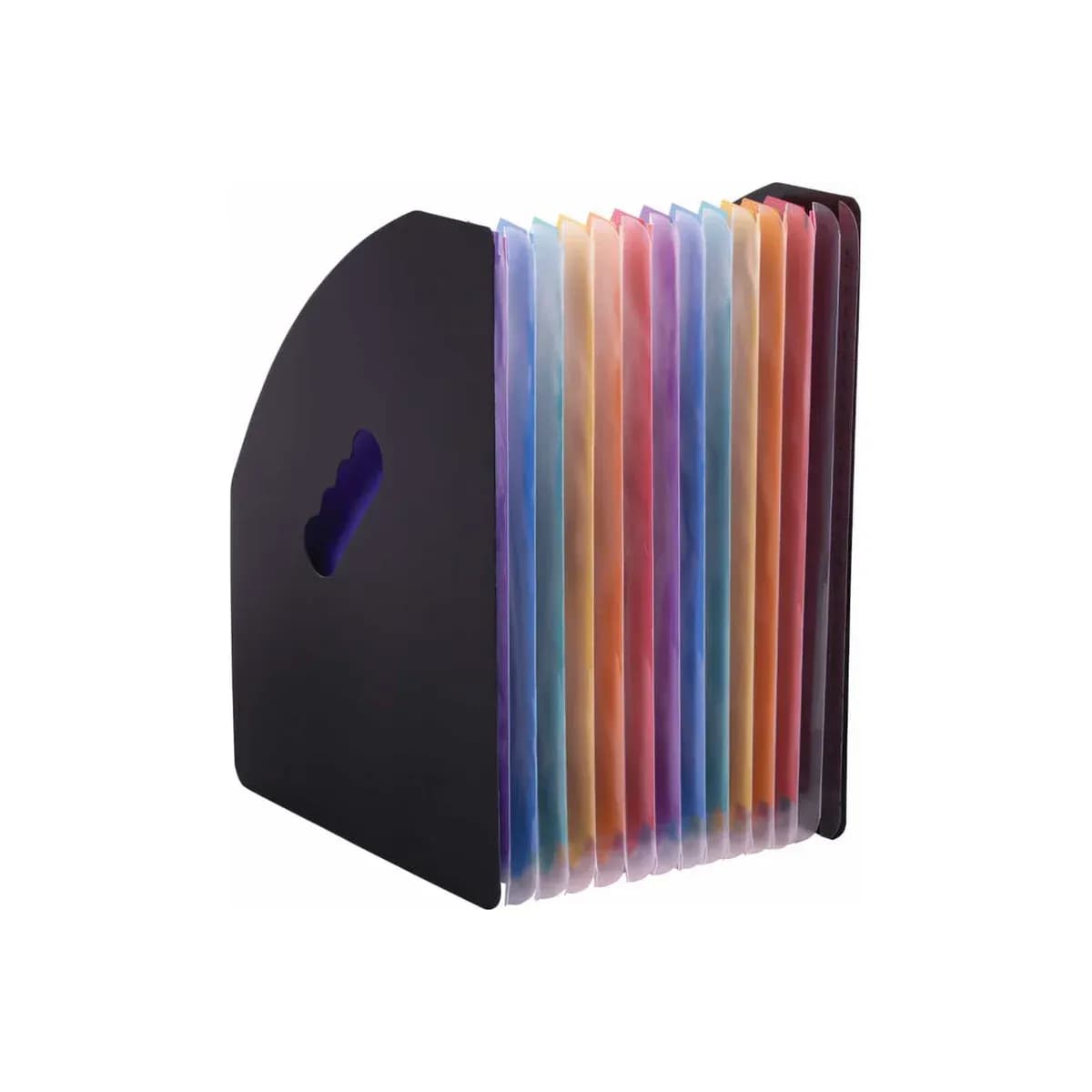 Лоток-органайзер вертикальный для бумаг и документов, 13 отделений, BRAUBERG, А4, черный, 271153