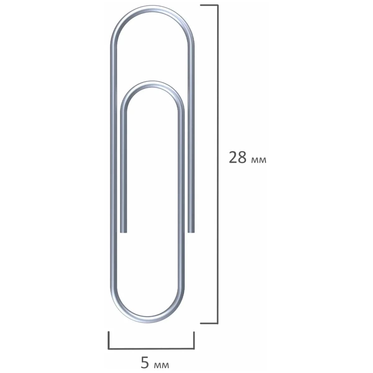 Скрепки STAFF 28 мм оцинкованные, 100 шт., в карт. коробке, 270451