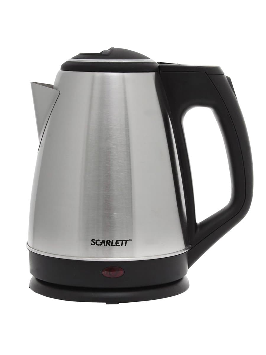 Чайник SCARLETT SC-EK21S25, 1,5 л, 1350 Вт, закрытый нагревательный элемент, сталь
