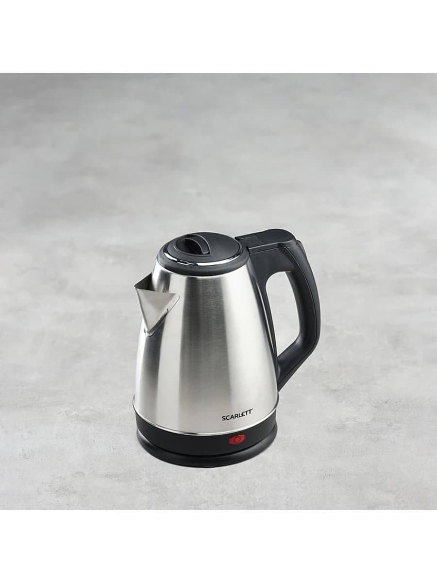 Чайник SCARLETT SC-EK21S25, 1,5 л, 1350 Вт, закрытый нагревательный элемент, сталь