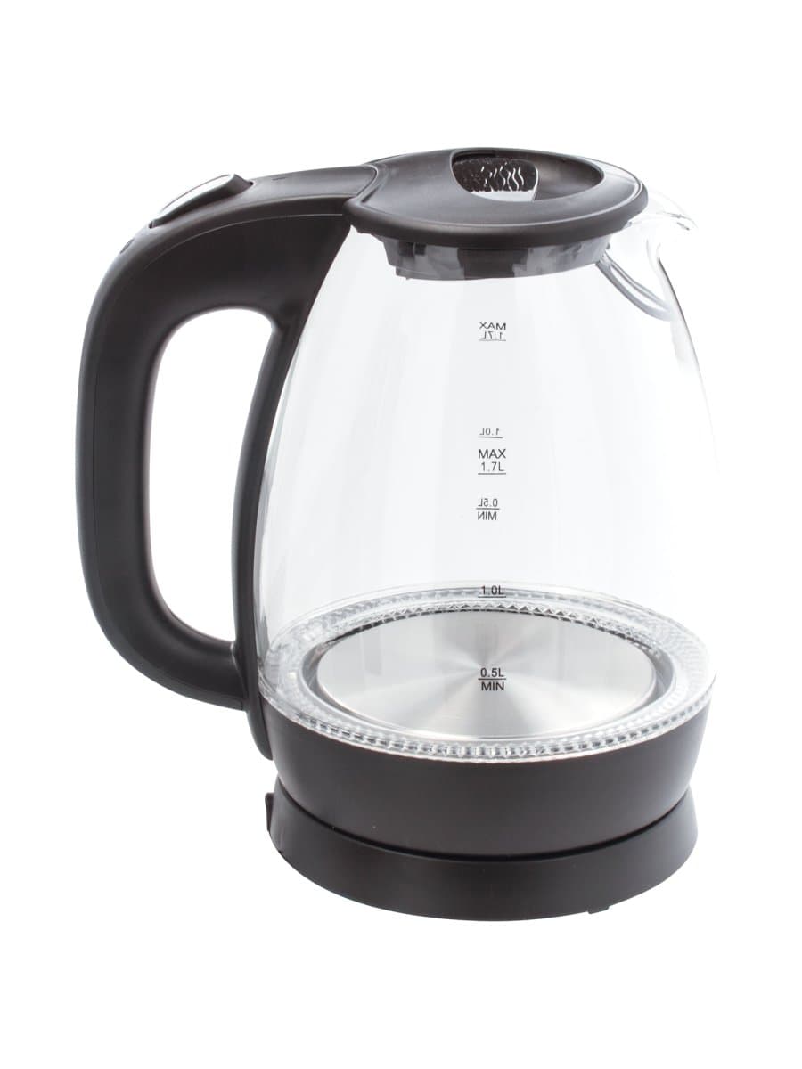 Чайник SONNEN KT-1786, 1,7 л, 2200 Вт, закрытый нагревательный элемент, стекло, 453422