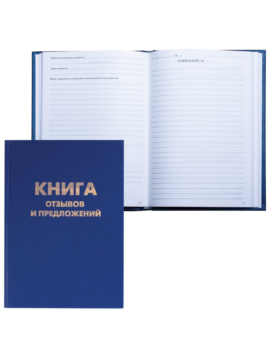 Книга Отзывов и предложений, 96 л., бумвинил, блок офсет, нумерация, А5 (150х205 мм), BRAUBERG, 126499