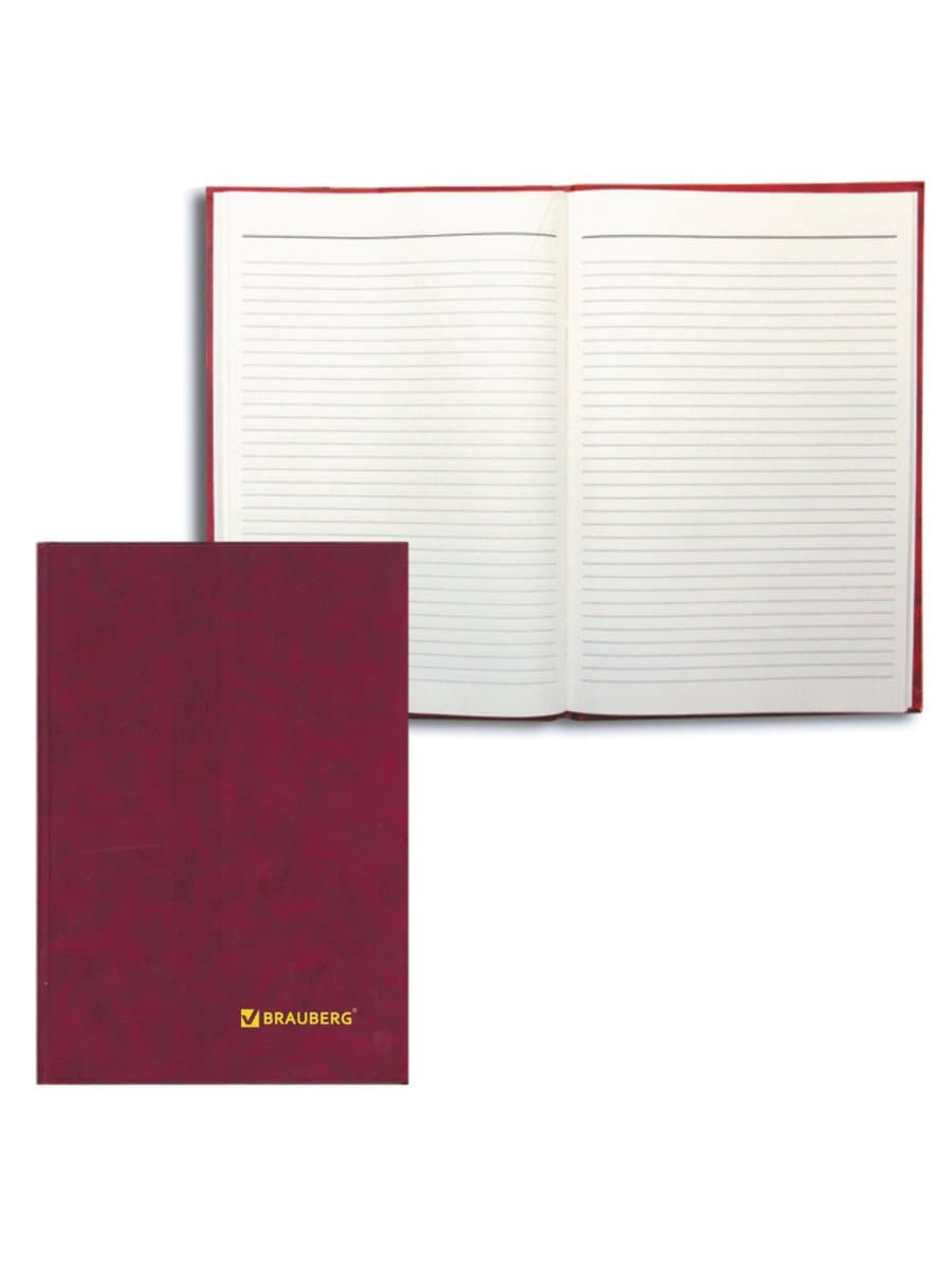 Книга учета 96 л., линия, твердая, бумвинил, блок офсет, А4 200х290 мм, BRAUBERG, 130070