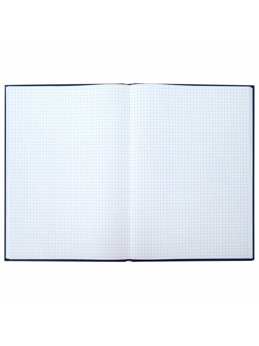 Книга учета 96 л., клетка, твердая, бумвинил, офсет, наклейка, А4 (200х290 мм), BRAUBERG, синяя, 130140