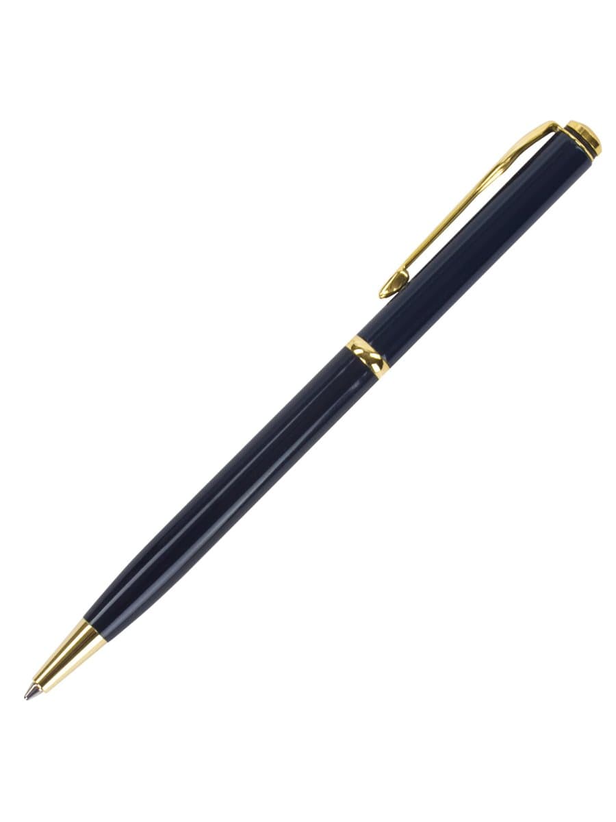 Ручка подарочная шариковая GALANT "Arrow Gold Blue", корпус темно-синий, золотистые детали, пишущий узел 0,7 мм, синяя, 140653