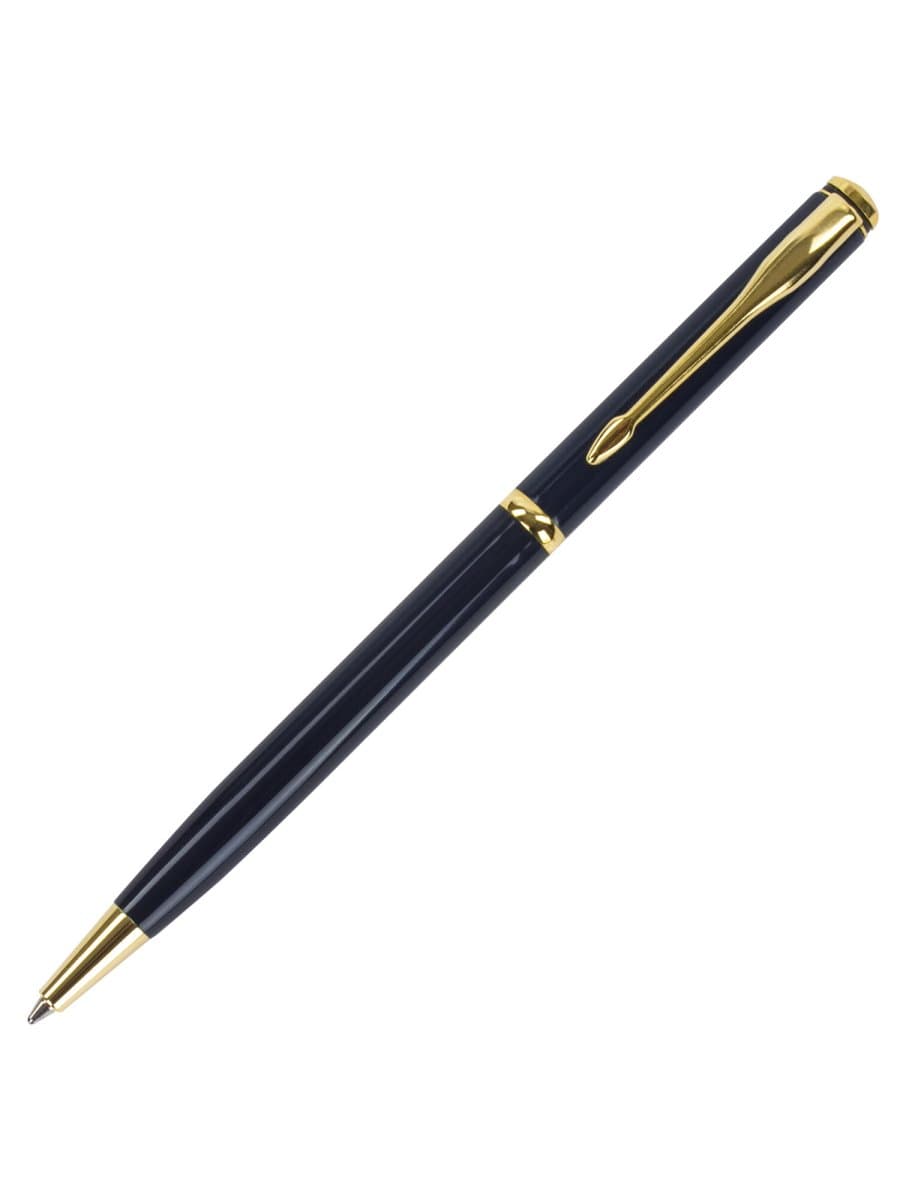 Ручка подарочная шариковая GALANT "Arrow Gold Blue", корпус темно-синий, золотистые детали, пишущий узел 0,7 мм, синяя, 140653