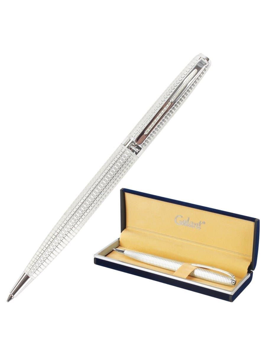 Ручка подарочная шариковая GALANT "Royal Platinum", корпус серебристый, хромированные детали, пишущий узел 0,7 мм, синяя, 140962