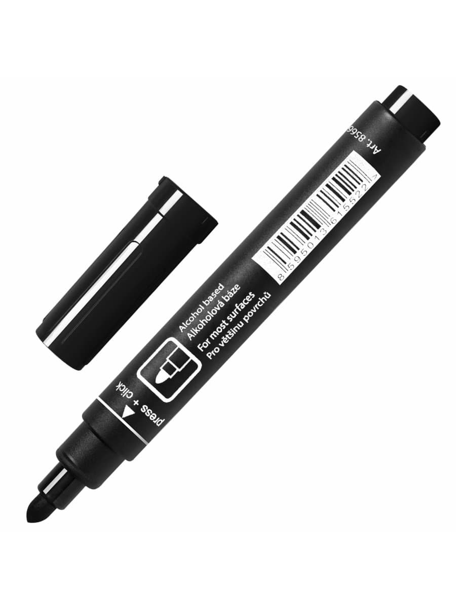 Маркер перманентный CENTROPEN 8566, ЧЕРНЫЙ, круглый наконечник, 2,5 мм, 5 8566 0112