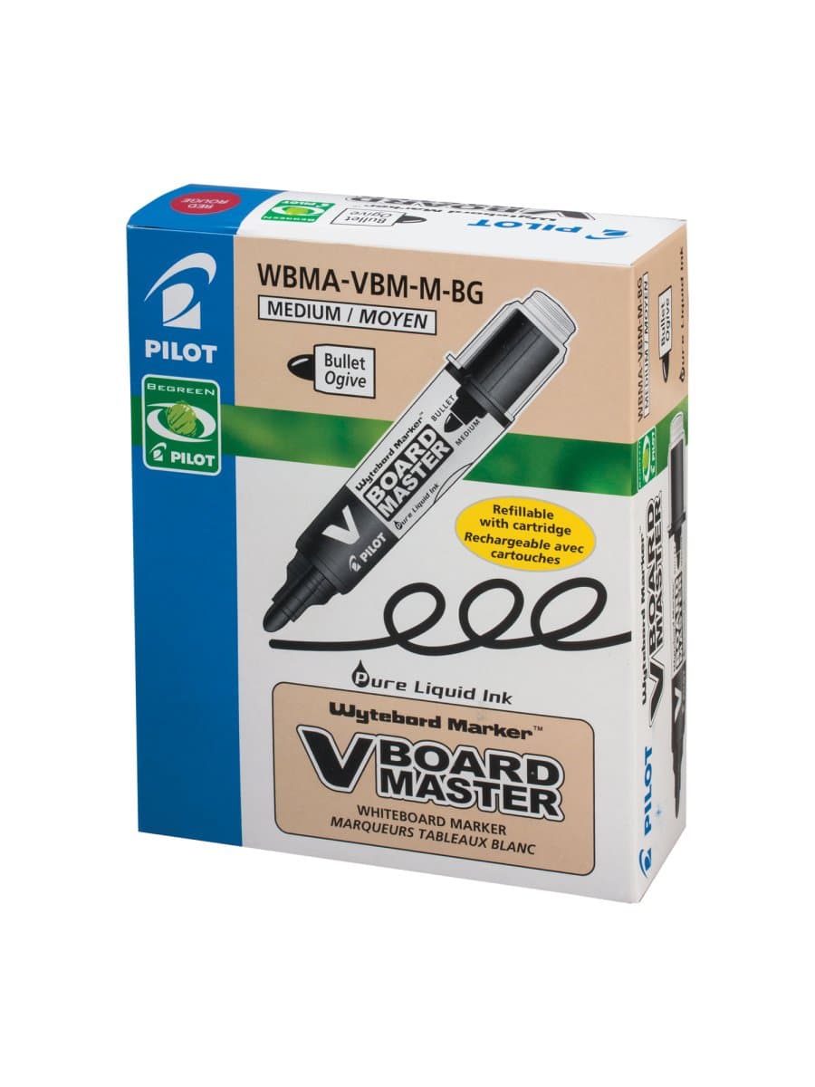 Маркер для доски PILOT "V-BOARD MASTER", КРАСНЫЙ, круглый наконечник, 4 мм, WBMA-VBM-M, WBMA-VBM-M R