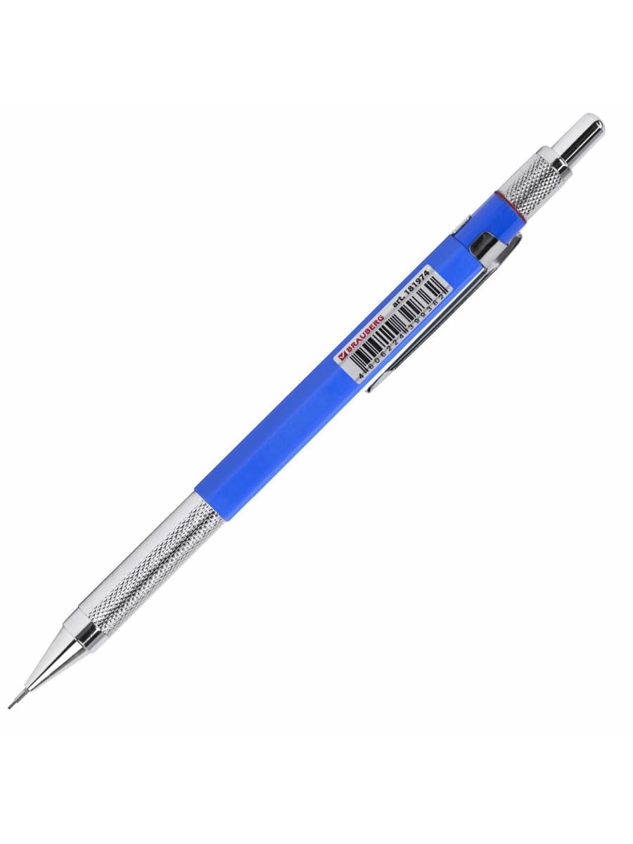 Карандаш механический 0,5 мм, HB, BRAUBERG METALLIC X-05, металлические детали, 181974