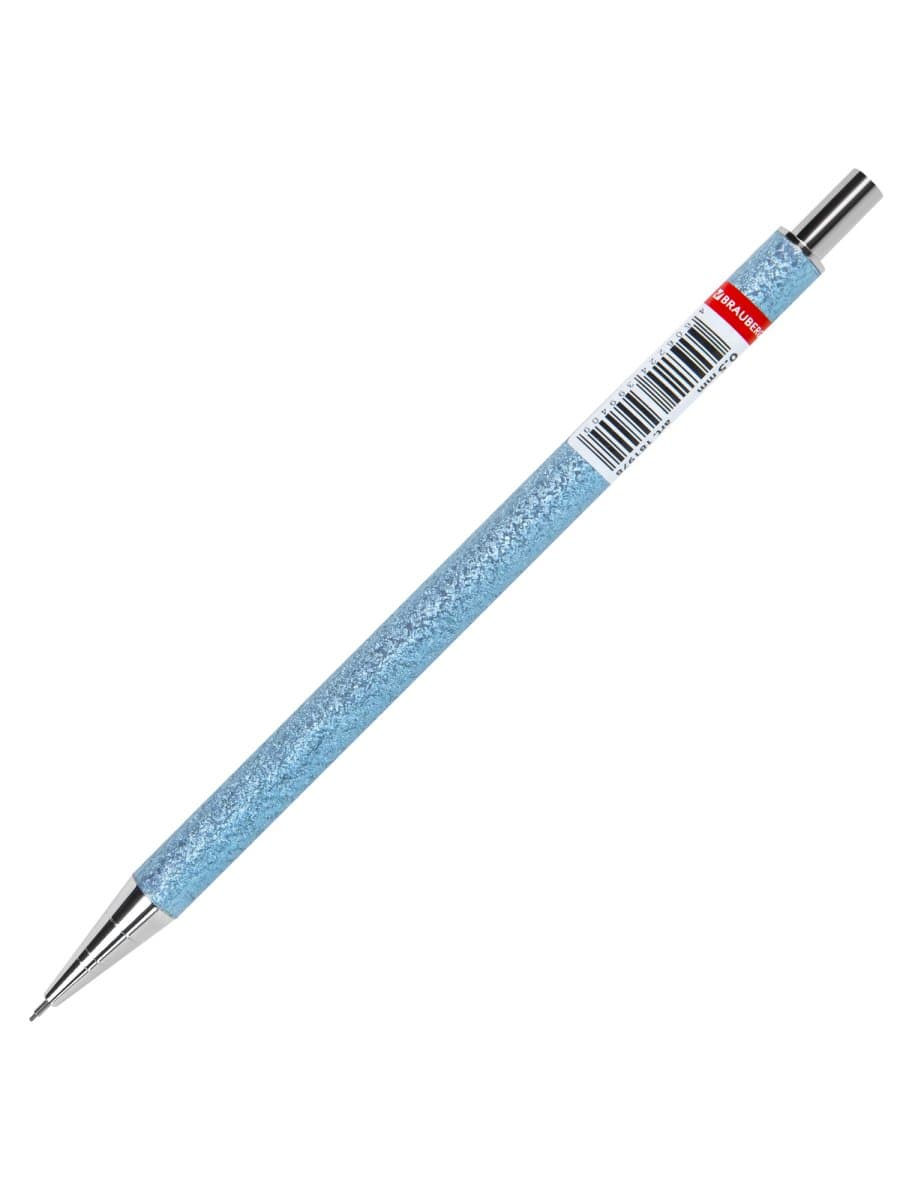 Карандаш механический 0,5 мм, HB, BRAUBERG OCEAN BLUE, металлический корпус, 181978