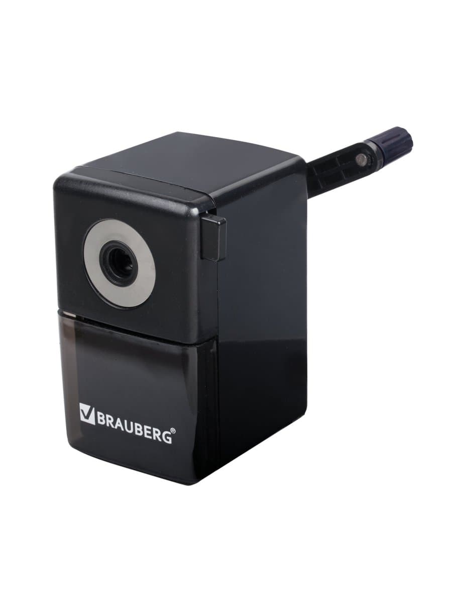 Точилка механическая BRAUBERG "BLACK JACK", крепление к столу, металлический механизм, цвет чёрный, 222516
