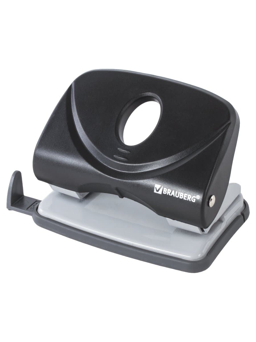 Дырокол BRAUBERG "Original", до 20 листов, черный, 222539