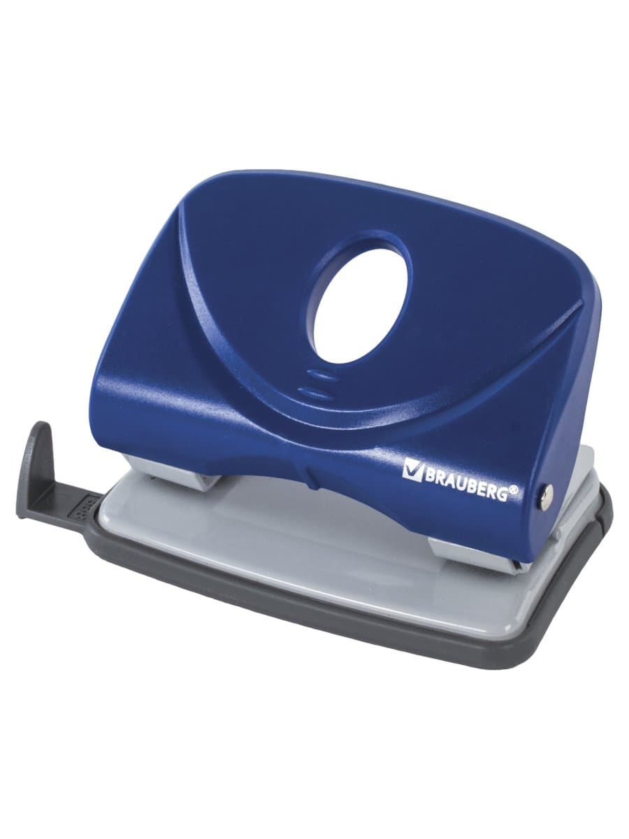 Дырокол BRAUBERG "Original", до 20 листов, синий, 222540
