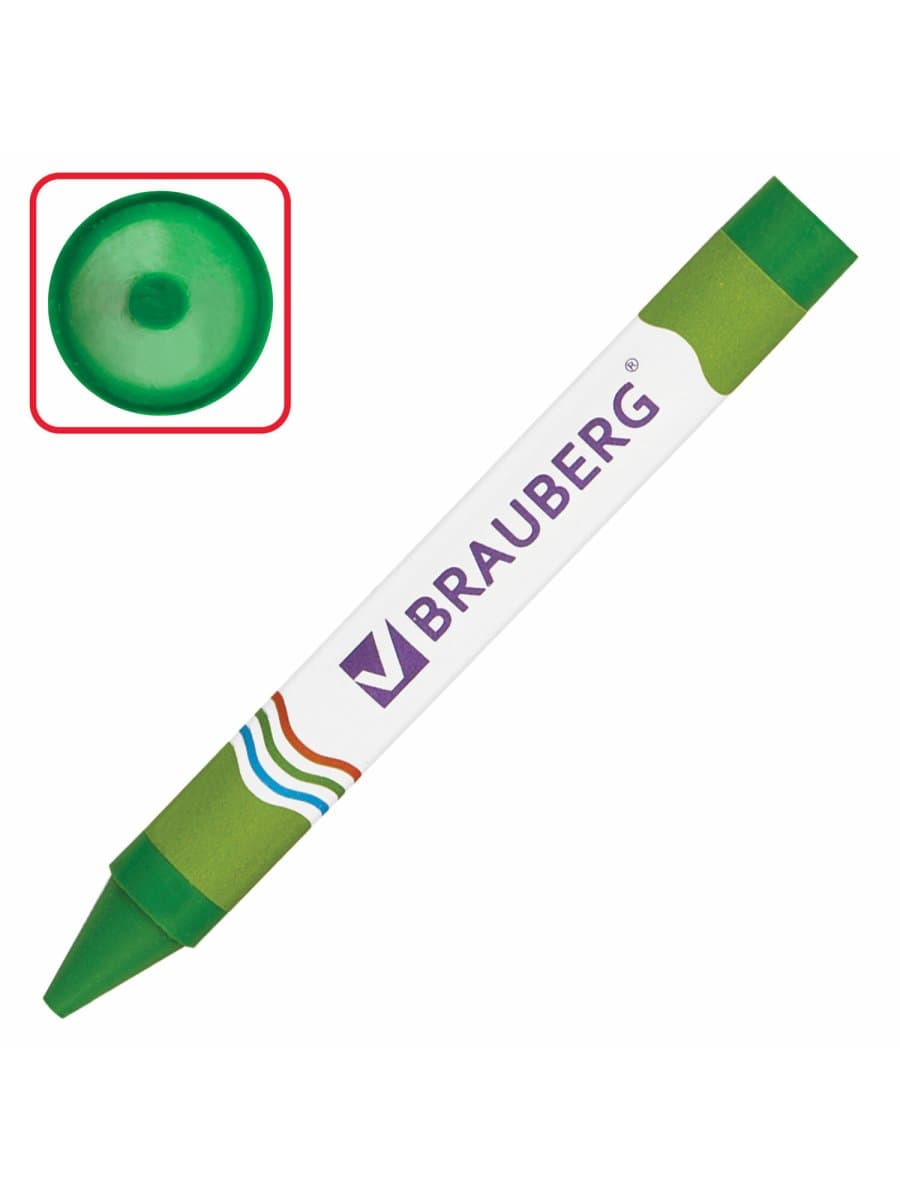 Восковые мелки утолщенные BRAUBERG, НАБОР 12 цветов, 222966