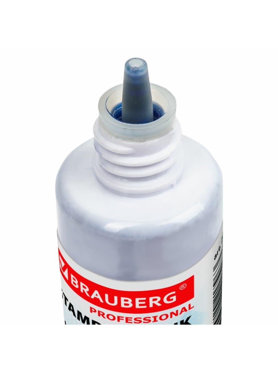 Краска штемпельная BRAUBERG PROFESSIONAL, clear stamp, синяя, 30 мл, на водной основе, 227981