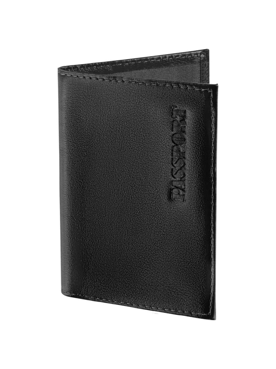 Обложка для паспорта натуральная кожа галант, "PASSPORT", черная, BRAUBERG, 237179
