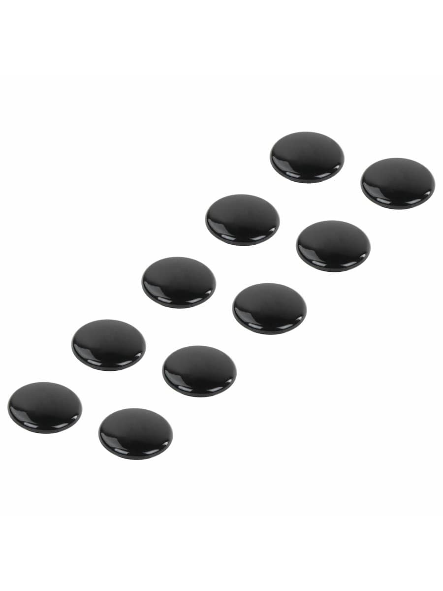 Магниты BRAUBERG "BLACK and WHITE" УСИЛЕННЫЕ 30 мм, НАБОР 10 шт., черные, 237466
