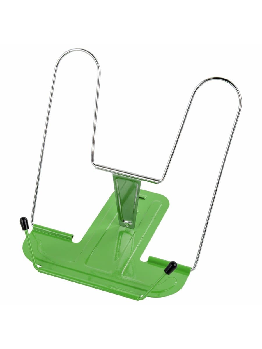 Подставка для книг и учебников BRAUBERG LINE+, металлическая, зеленая, европодвес, 238072